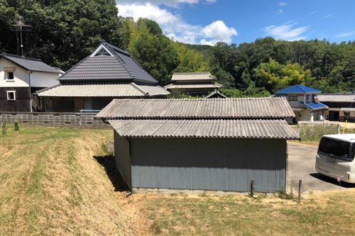 農業用倉庫のスレート屋根の塗装の施工後